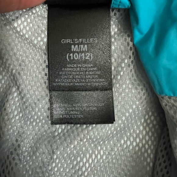 The NorthFace Youth Girl WindBreaker, Color-Blue, Size-M - Picture 4 of 6